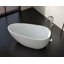 Baignoire autoportante en résine de trempage avec trop-plein et drain 58,2 "x 28,7" Badeloft BW-01-S-G en blanc brillant-71526178