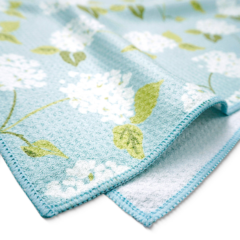 Printed GRS Microfiber Towels - 18 X 30", Hydrangea
