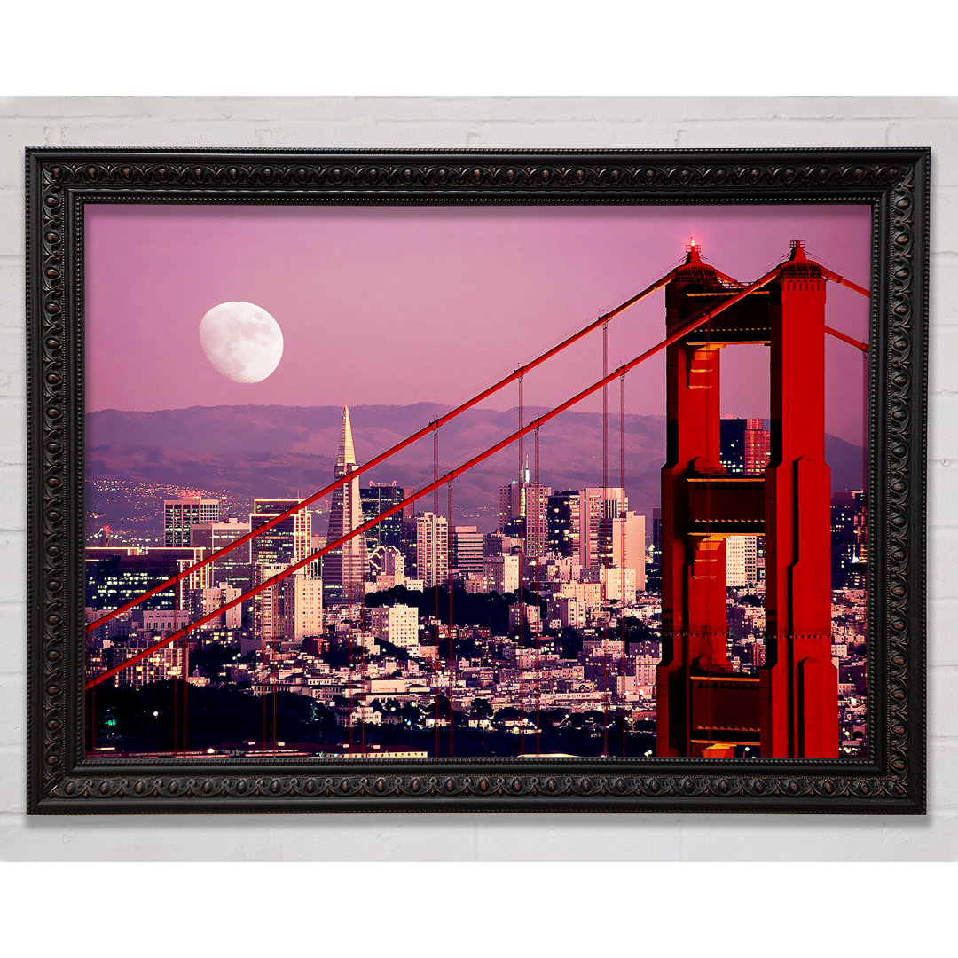 San Francisco Moonlit View - Einzelner Bilderrahmen Kunstdrucke