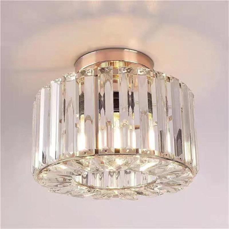 Plafonnier semi-encastré en cristal Porfiro, Or