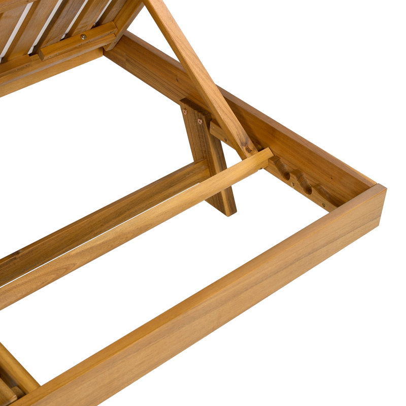 Ensemble de chaises longues, espace disponible sur un côté, bois d'acacia avec coussins de salon résistants à l'eau (4 pouces d'épaisseur) - Version assortie disponible