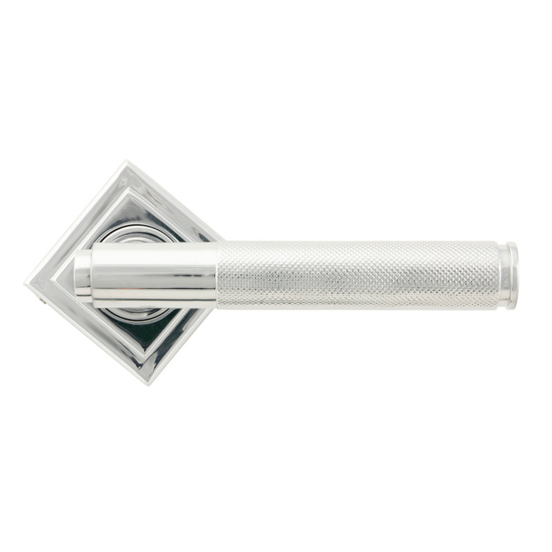 Brompton Latch Right Hand Door Handle, Polished Chrome