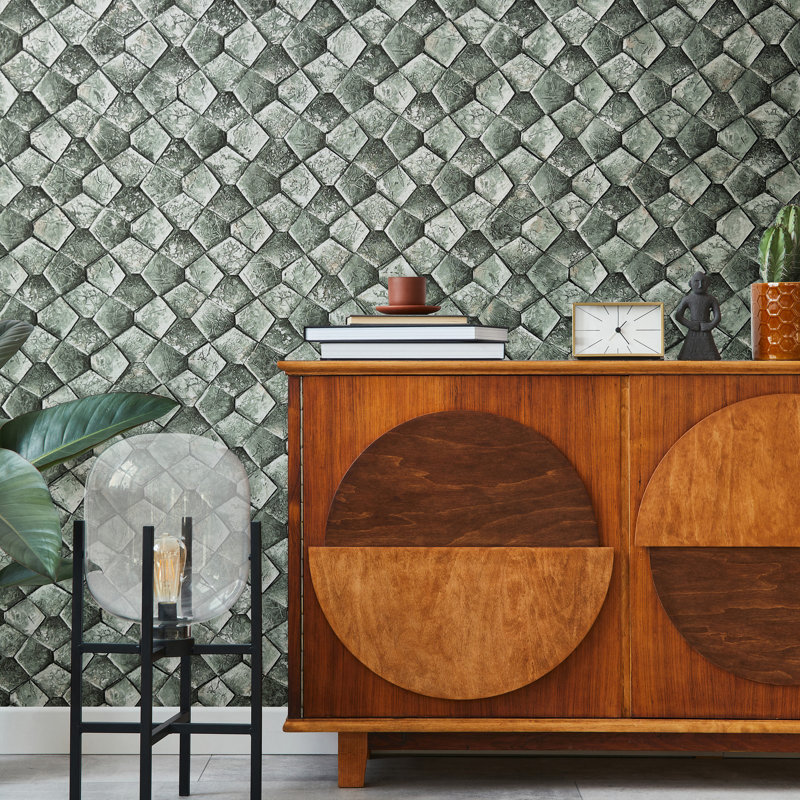 Eclectic 33cm x 70cm Wallpaper Roll, Green