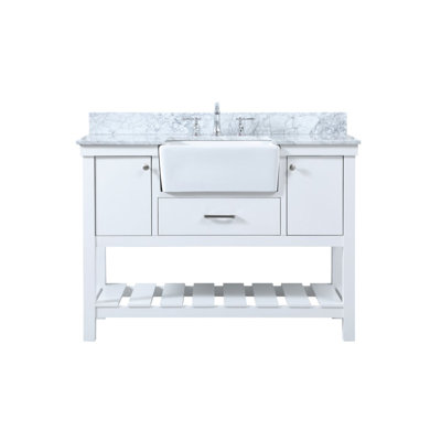 Meuble-lavabo simple 48 po avec dosseret Pelaghia