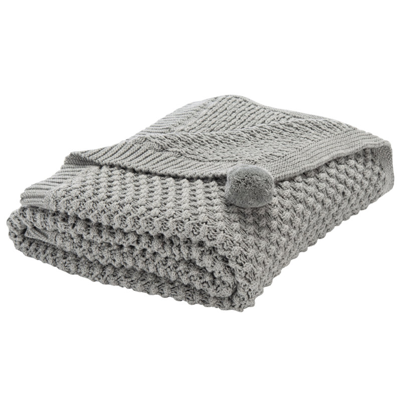 Plain Weave / Muslin Throw Blanket, Gray