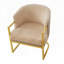 Chaise de lecture rembourrée avec structure en métal doré Modern Accent Chair-919102875