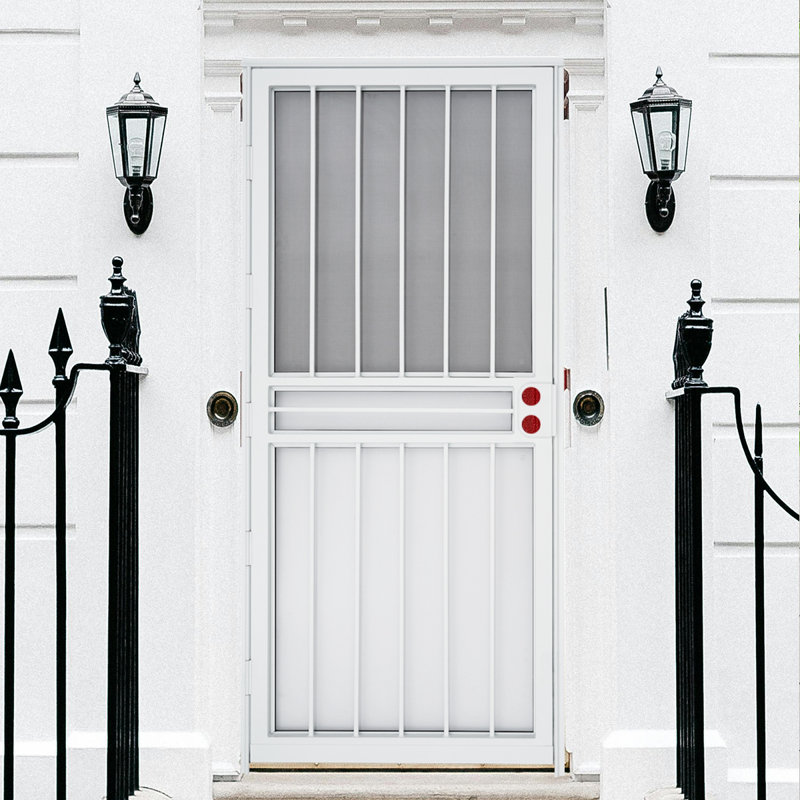 Portes pluviales en acier 36 po x 80 po, Blanc
