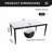 Outdoor Patio 35.5"X71" Aluminum Dining Table-1592016102