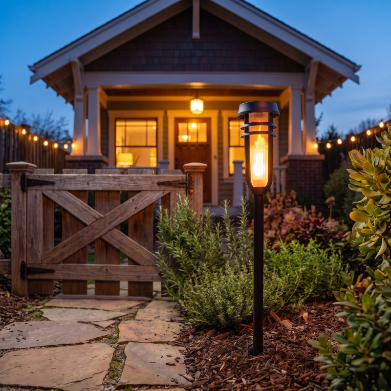 Metal Solar Torch Lights, Solar Tiki Torches, Patented Fire Effect | 1 Pack, Solar Lights Outdoor Waterproof, Adjustable 0-24 In Height, Yard Lights, Ideal For Yard, Patio, Garden, & Pathway