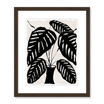 Black and White Potted Plant I Print