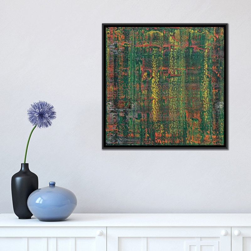 « two joints », impression sur toile, H 18 po x l 18 po x P 1,5 po, Toile avec cadre noir, Pas de tapis