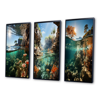 «Underwater Beach Photo», 3 pièces sur toile