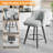 Modern Fabric Upholstered Swivel Bar Stool-415297988-415297987