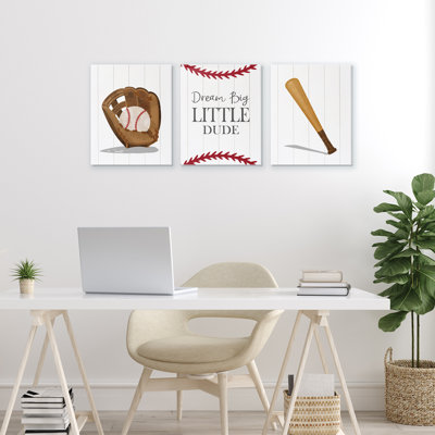 «Get Your Baseball Game On», ensemble par 3 pièces, par Christine Simpson Art