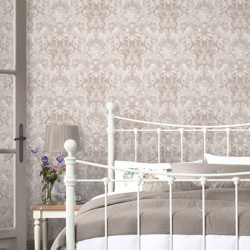 Apolline 33' L x 21" W Wallpaper Roll, Dove Gray