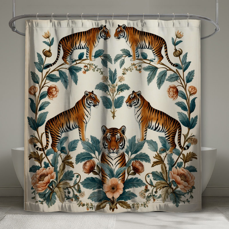 Rideaux de douche Tigers, L 70 po x H 93 po