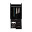 Armoire Alpine avec portes doubles, tablettes internes et barre à vêtements, noir