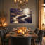 Art mural sur toile, "Stepping Stones Crossing Sepia Forest Stream"-1161049824