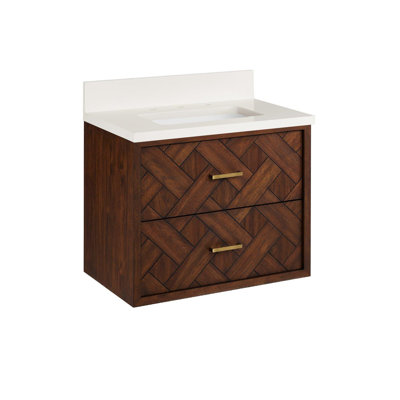 Patzi Wall Mounted Single Basin Vanity Set with Cabinet and Vanity Top