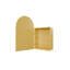 Pharmacie de coin en métal 18 po x 24 po avec miroir arqué, tablettes en verre réglables, rangement pour salle de bain compact pour petits espaces, or mat-465068746
