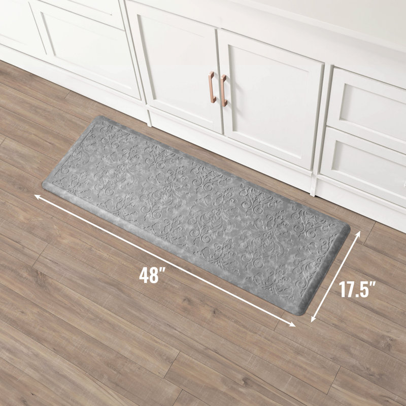 Embossed Soothing Comfort Anti-Fatigue Mat, Light Gray, Rectangle 1'5.5" x 4'