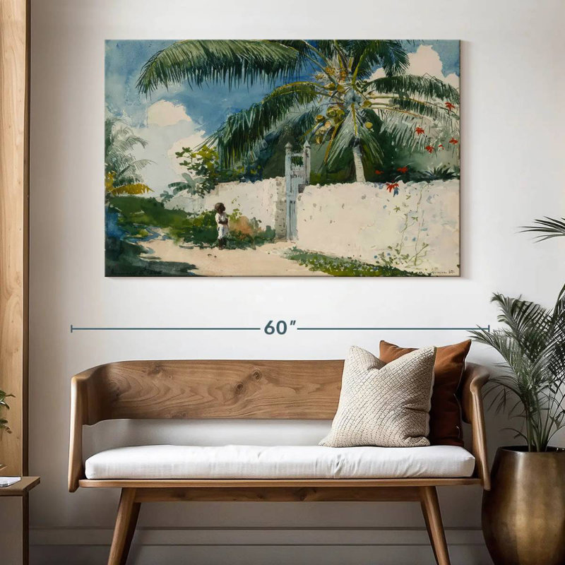 Nicci un jardin à Nassau, H 34 po x l 51 po