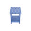 Table d'appoint bleu foncé pour jardin et extérieur, en bois massif à double couche, ergonomique et multifonctionnelle, fini rouille, espace de rangement et quincaillerie large.