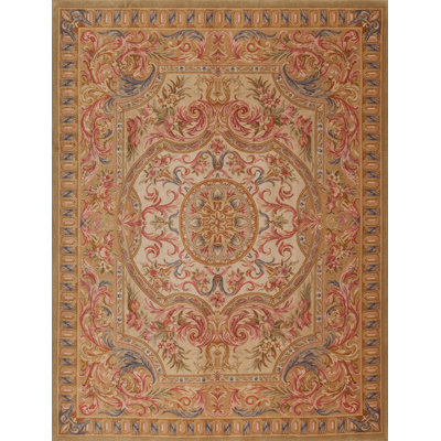 Savonnerie One-of-a-Kind 9' X 12' Wool Area Rug in Brown