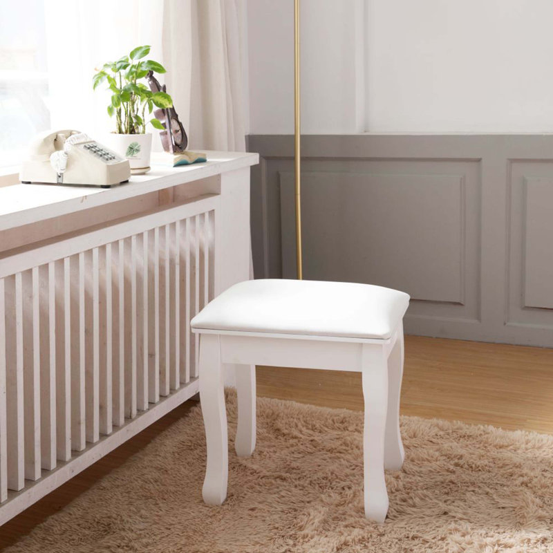 Tabouret de coiffeuse Berber Sleek Design, Blanc