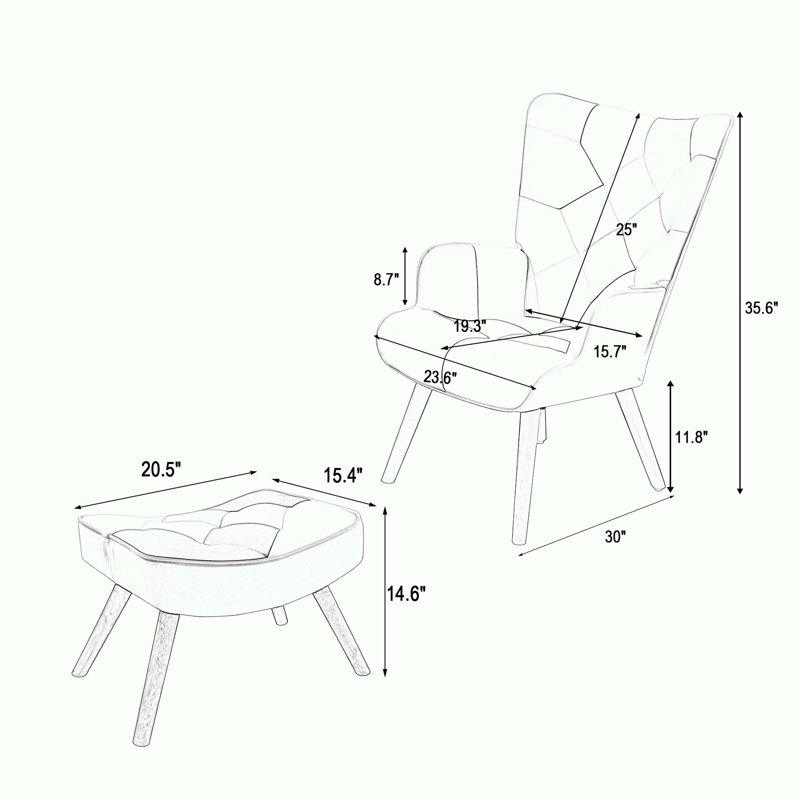 Fauteuil d'appoint avec repose-pieds, Textile bleu