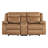 Oversized Manual Reclining Loveseat Sofa with Cupholders-Saddle-120433399
