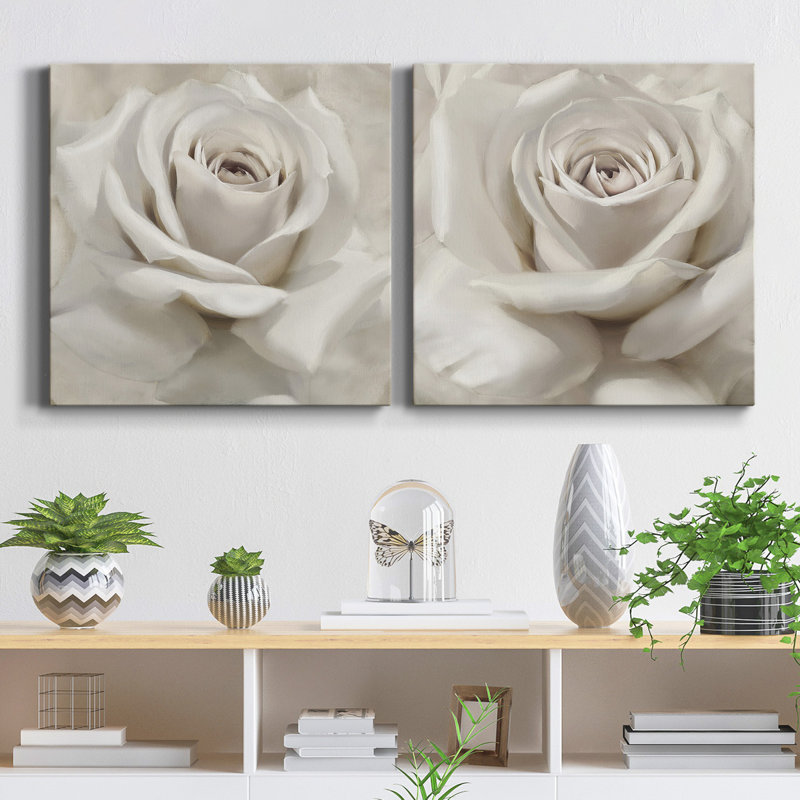 Dreamy I - ensemble de 2 reproductions sur toiles tendues, H 10 po x l 10 po x P 1 po
