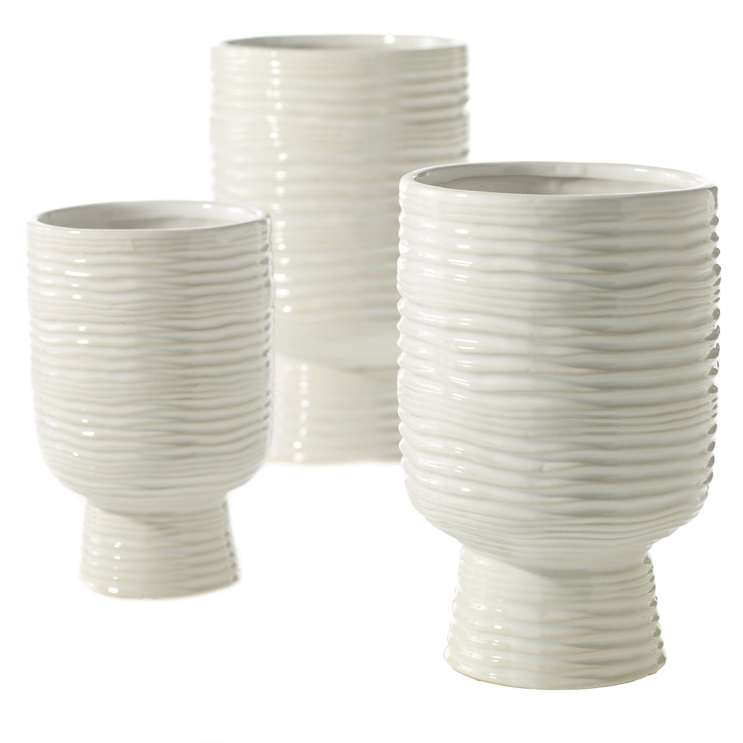 Canella Handmade Ceramic Table Vase, 7.7" H x 5" W x 5" D