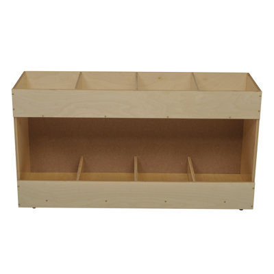 8 Compartment Manufactured Wood Book Display