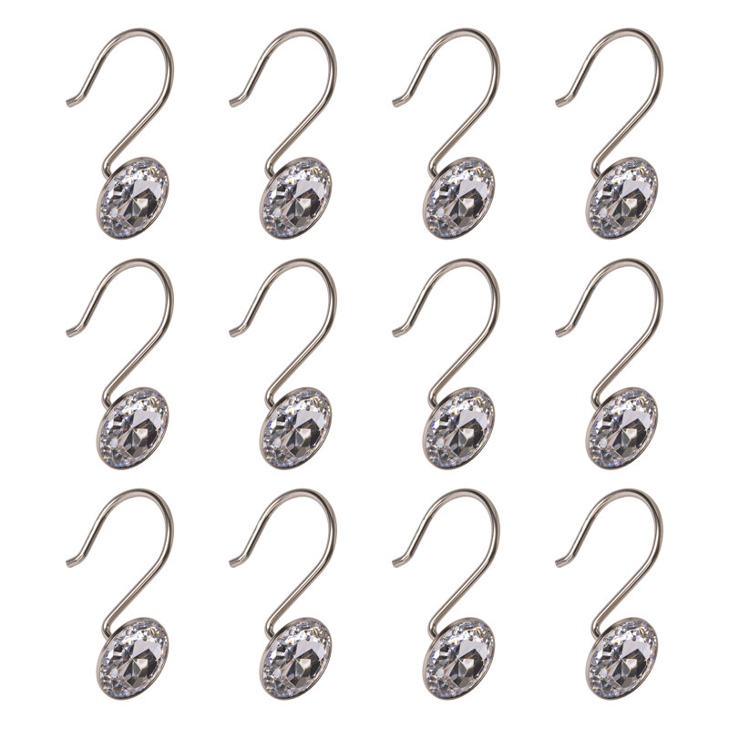 Steel Shower Curtain Hook, Nickel