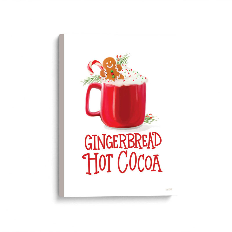 «Gingerbread Hot Cocoa» par House Fenway, reproduction d'art, L 36 x H 48, Ne s’applique pas, Toile tendue
