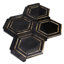 Helix 4" Hexagon Polished Nero Marquina Marble & Glass Mosaic Tile