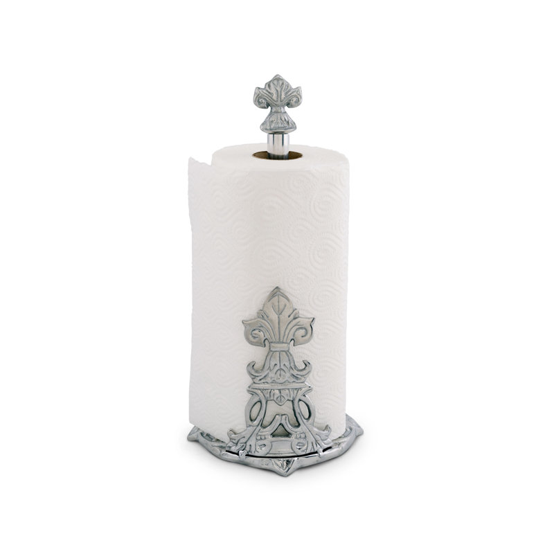 Fleur De Lis Metal Paper Towel Holder
