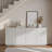 Modern 4-door Sideboard With Sculptural Wave Pattern And Storage Shelves-131076901
