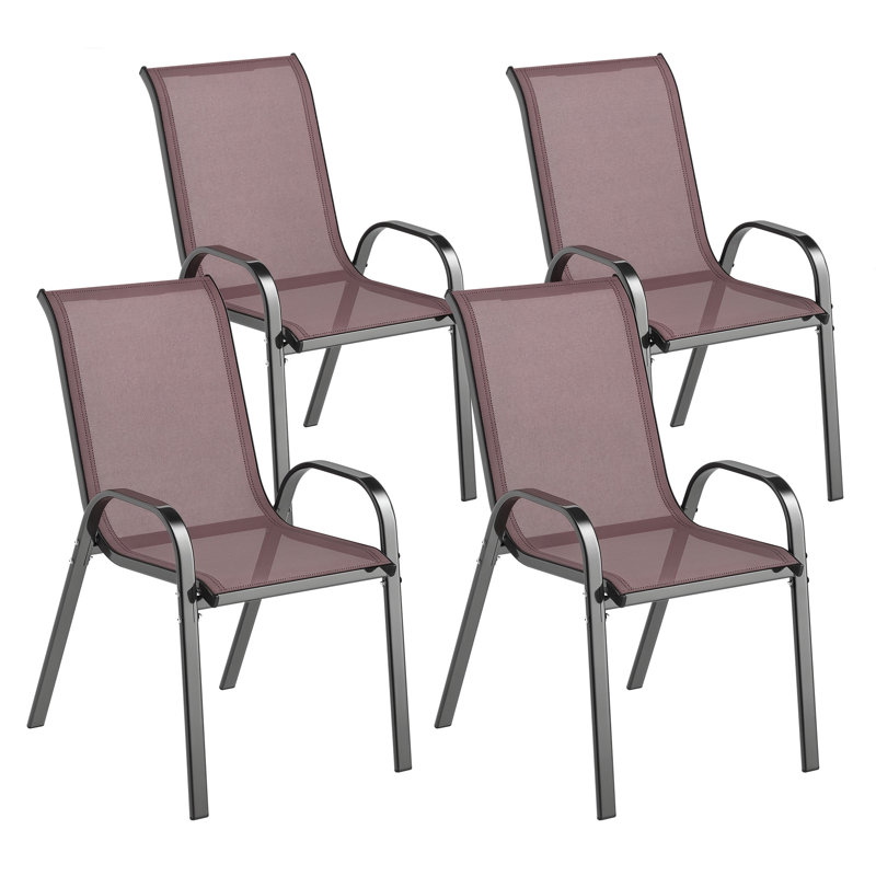 Outsunny Outdoor Dining Chairs Set Of 4