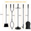Naghibi Wood Fireplace Tool Set