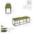 Olmsted Faux Leather Bench with Metal Legs-1437296605
