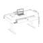 Bureau rectangulaire blanc en bois massif avec 2 tiroirs-130205157