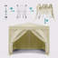 Pavillon de jardin escamotable 10X10FT, paroi latérale pour l'extérieur avec UPF 50+ et sac de poids et sac de transport-123218914