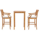 Outdoor 3 - Piece Teak with Cushions