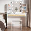 Ensemble de coiffeuse avec tabouret et tiroirs-2083476438