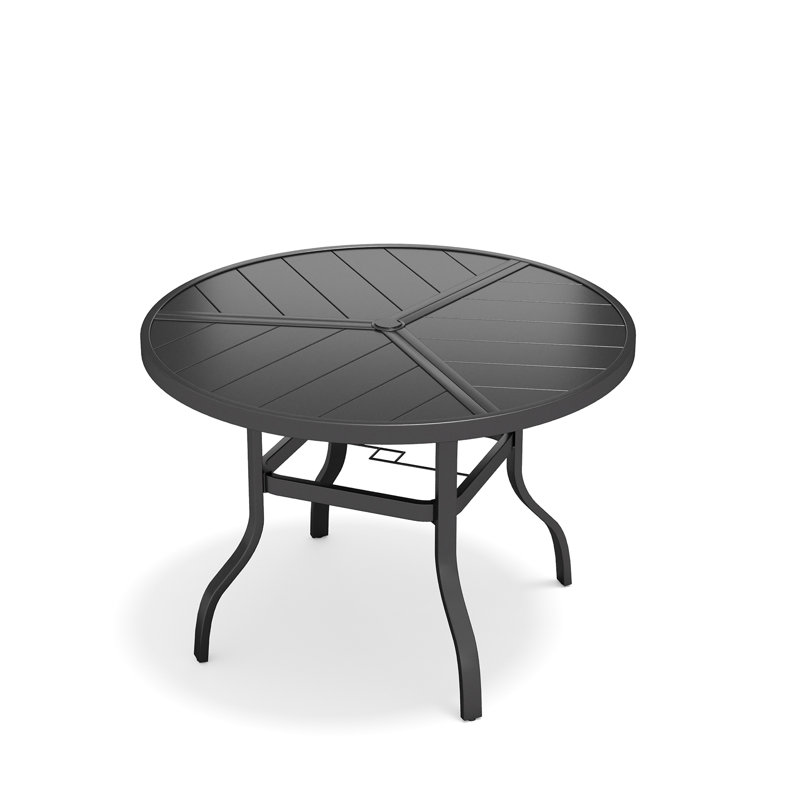 39.3 inch Outdoor Iron Round Dining Table, Patio Bistro Table for Garden & Yard