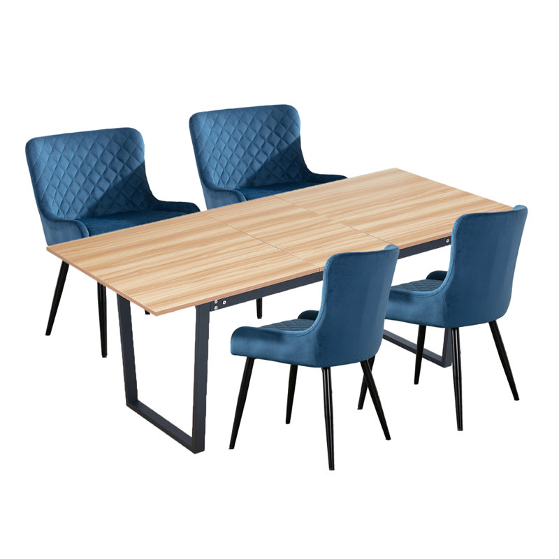 Kaydance 4 - Person Dining Set, Blue