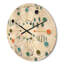 Horloge murale en bois à motif géométrique abstrait-63891506