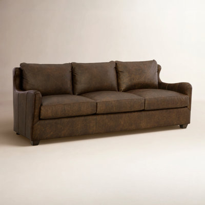Odette 92" Genuine Leather Sofa by Birch Lane